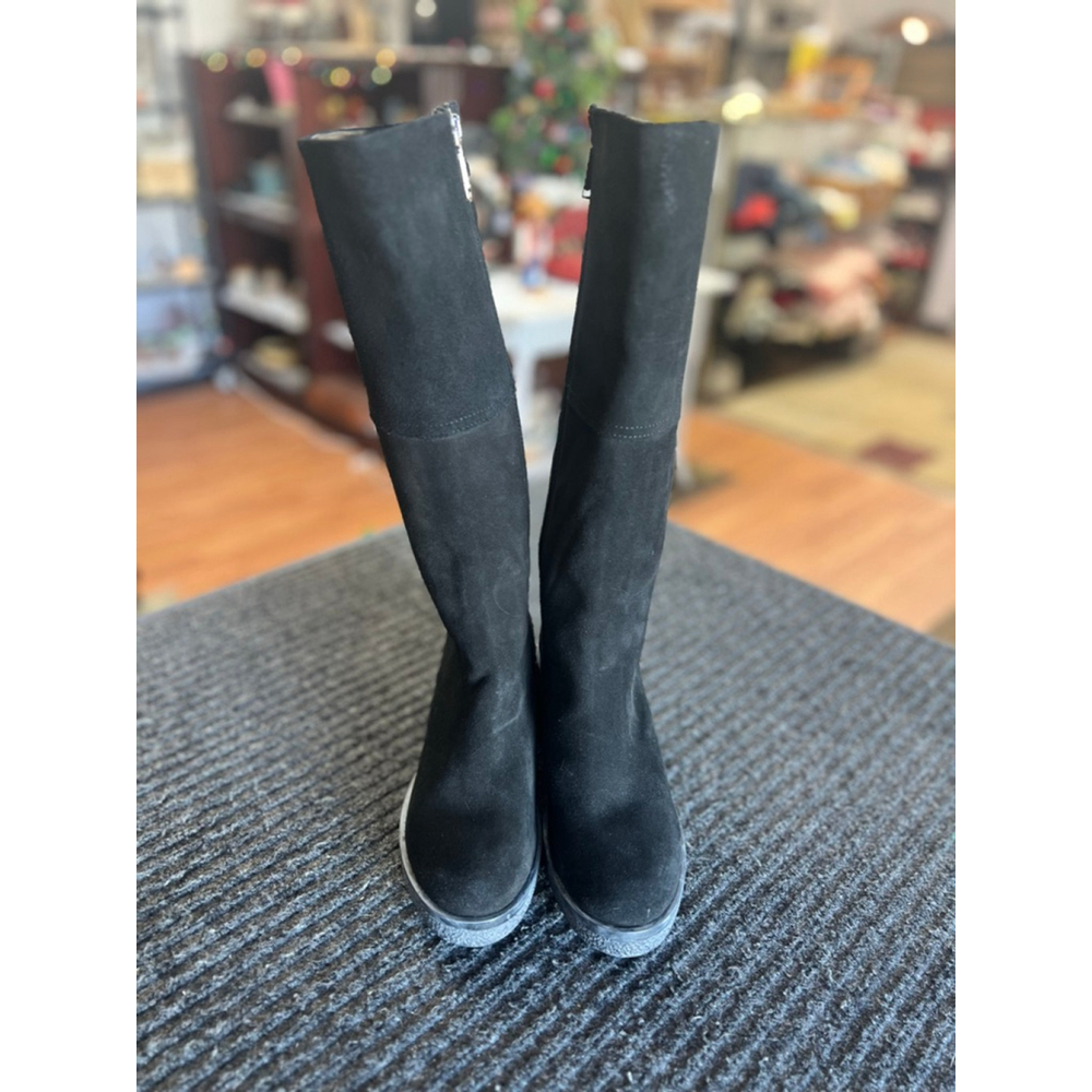 Blondo Waterproof Black Suede Boots Womens Size 7.5 EUC